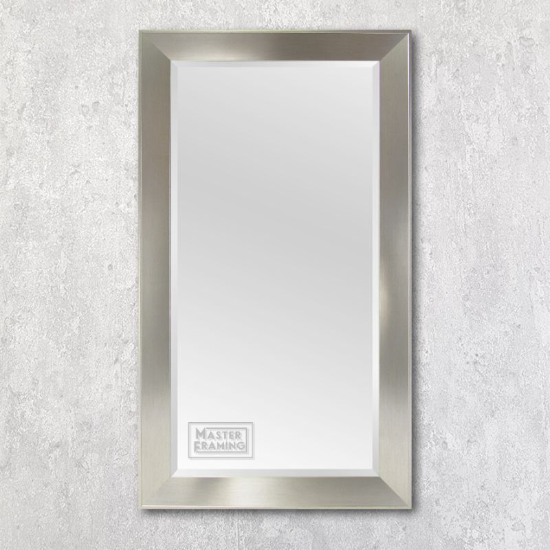 champagne modern framed bevelled mirror MF657
